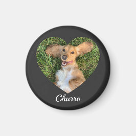 Süße moderne Typografie Name und Herz Foto des Hau Magnet