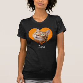 Süße moderne Typografie Name und Herz Foto des Hau T-Shirt