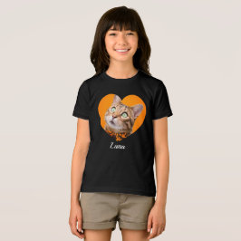 Süße moderne Typografie Name und Herz Foto des Hau Tri-Blend Shirt