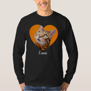 Süße moderne Typografie Name und Herz Foto von Hau T-Shirt