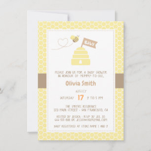 Süße Mommy an Bee Baby Shower Einladungen