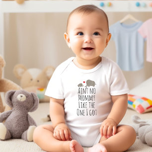 Süße Mommys Baby Elefanten Bodysuit Strampler