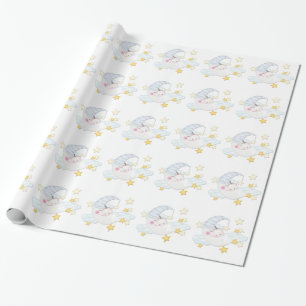 Süße Mond-Babyparty Geschenkpapier