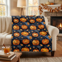Süße mondbeschienene Jack-O-Lantern-Kürbisse Hallo