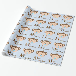 Süße Monkey Baby-Party Geschenkpapier