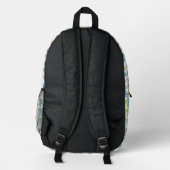 Süße Monogramm-Farbige Mädchen-Flipsflops Bedruckter Rucksack (Rückseite)