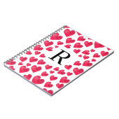 Süße Monogramm Valentinstag-Herzen Notizblock (Linke Seite)