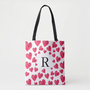 Süße Monogramm Valentinstag Herzen Tasche