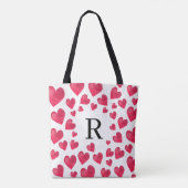 Süße Monogramm Valentinstag Herzen Tasche (Rückseite)
