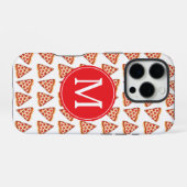 Süße monogrammierte Anfangsbuchstaben Pizza-Muster iPhone Hülle (Rückseite (Horizontal))