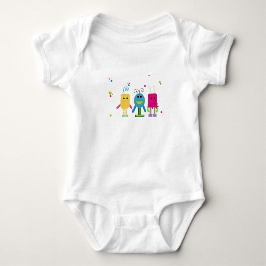 Süße Monster Baby Strampler (Vorderseite)