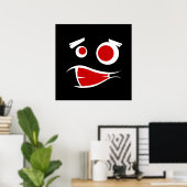 Süße Monster-Gesichtsmuster Poster (Heimbüro)