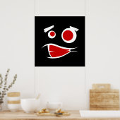Süße Monster-Gesichtsmuster Poster (Küche)