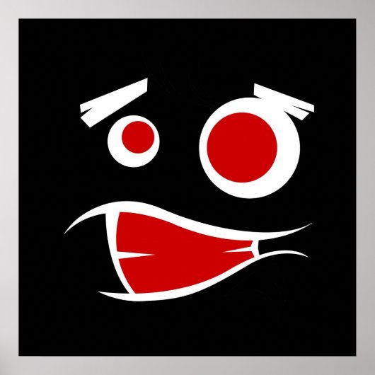 Süße Monster-Gesichtsmuster Poster (Vorne)