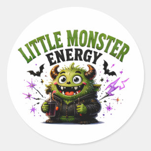 🎃 Süße Monster Halloween-Sprüche 👹 Runder Aufkleber
