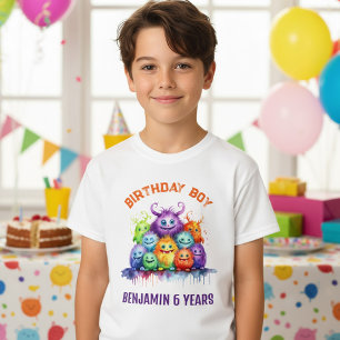 Süße Monster Kinder Geburtstagsfeier T-Shirt