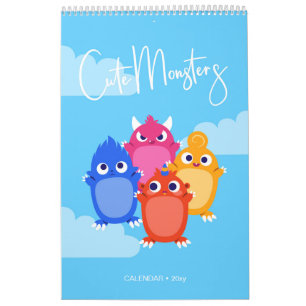 Süße Monster Kinderkalender Kalender