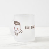 Süße Monster-Marshmallows Halloween Mattglastasse (Vorderseite Links)