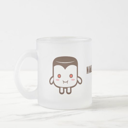Süße Monster-Marshmallows Halloween Mattglastasse (Links)