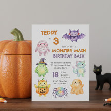 Süße Monster Mash Geburtstagsfeier Kinder Hallowee