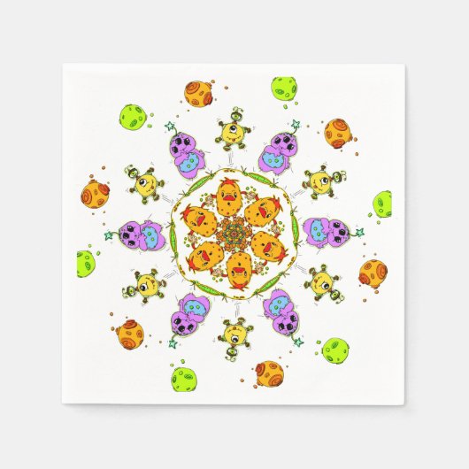 süße Monster Serviette (Vorderseite)