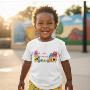 Süße Monstergruppe 'Ich und meine Freunde' Baby T-shirt