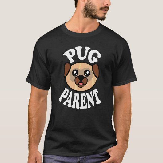 Süße Mops-Eltern T-Shirt (Vorderseite)