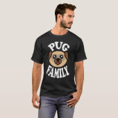 Süße Mops-Familie T-Shirt (Vorne ganz)