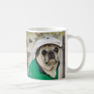 Süße Mops-Golf-Tasse Kaffeetasse