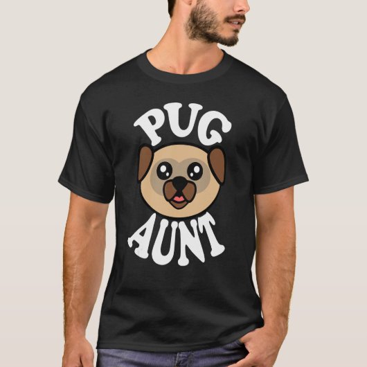 Süße Mops-Tante T-Shirt (Vorderseite)