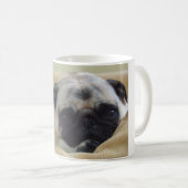 Süße Mops-Tasse Kaffeetasse (VorderseiteRechts)