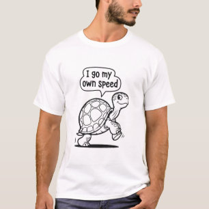 Süße Motivations-Schildkröten-Zeichentrickfigur T-Shirt