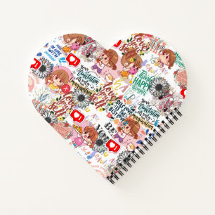Süße Motivationsbotschaft – Positives Zitat Kawaii Notizblock
