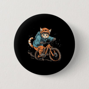 Süße Mountainbike-Katze auf Mountainbiker Männer F Button