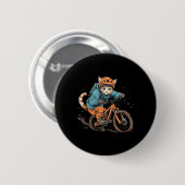 Süße Mountainbike-Katze auf Mountainbiker Männer F Button (Vorne & Hinten)