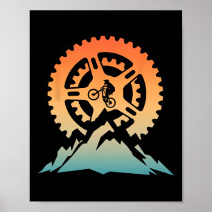 Süße Mountainbike-Kunst für Männer Frauen Offroad Poster