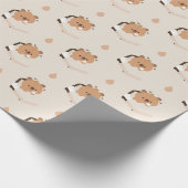 Süße müde Capybara Geschenkpapier (Ecke)