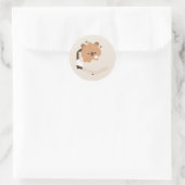 Süße müde Capybara Runder Aufkleber (Tasche)