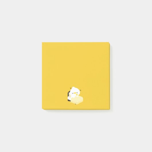 Süße müde Ente Post-it Klebezettel (Vorderseite)