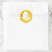 Süße müde Ente Runder Aufkleber (Tasche)