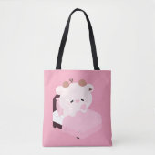 Süße müde Kuh Tasche (Vorderseite)