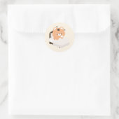 Süße müde Tiger Runder Aufkleber (Tasche)
