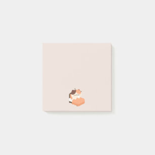 Süße müde Tortie-Katze Post-it Klebezettel