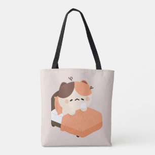 Süße müde Tortie-Katze Tasche