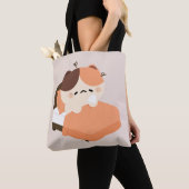 Süße müde Tortie-Katze Tasche (Von Nahem)