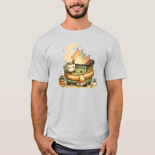 Süße Müllcontainer-Feuer-Cozy-Chaos-Funny-Aestheti T-Shirt