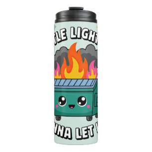 Süße Müllcontainer-Feuer Thermosbecher