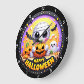 Süße Mumie Frohes Halloween  Große Wanduhr (Winkel)