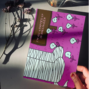 Süße Mumie Halloween Postkarte