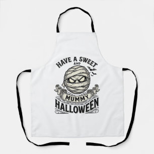 Süße Mumie Halloween Vintage Vektordesign_1 Schürze